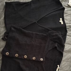 Madewell Elegant Black Wrap Shirt xxs and short sleeve button top in xs
